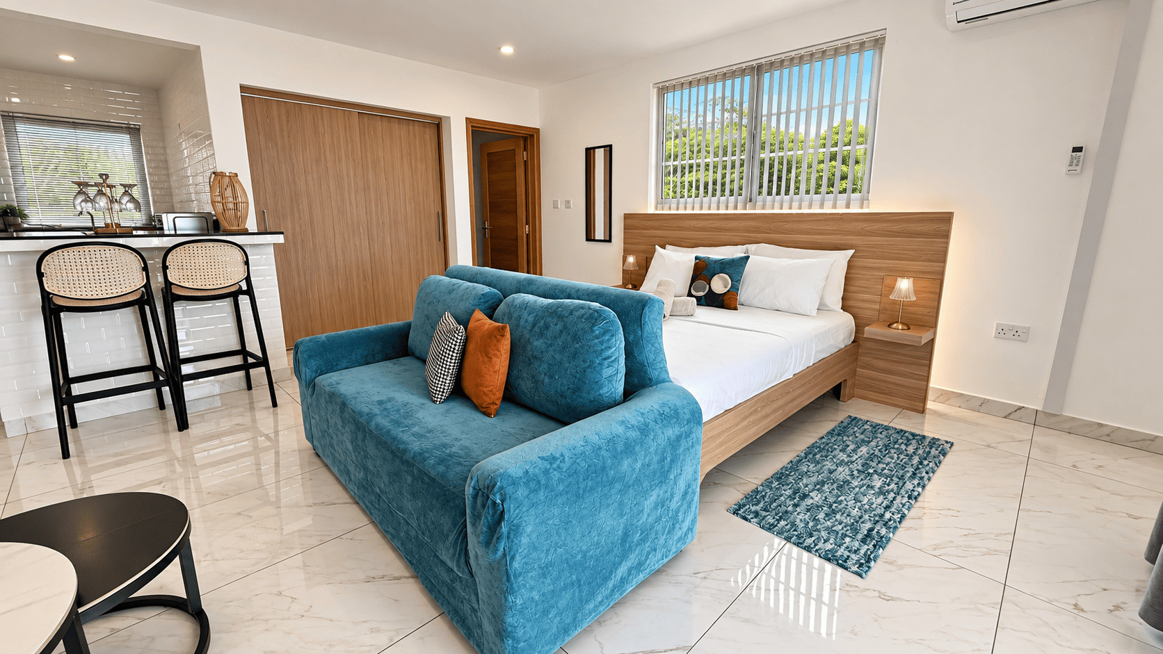 Studio for two with kitchenette at Creole Cottage Apartment, Anse Royale